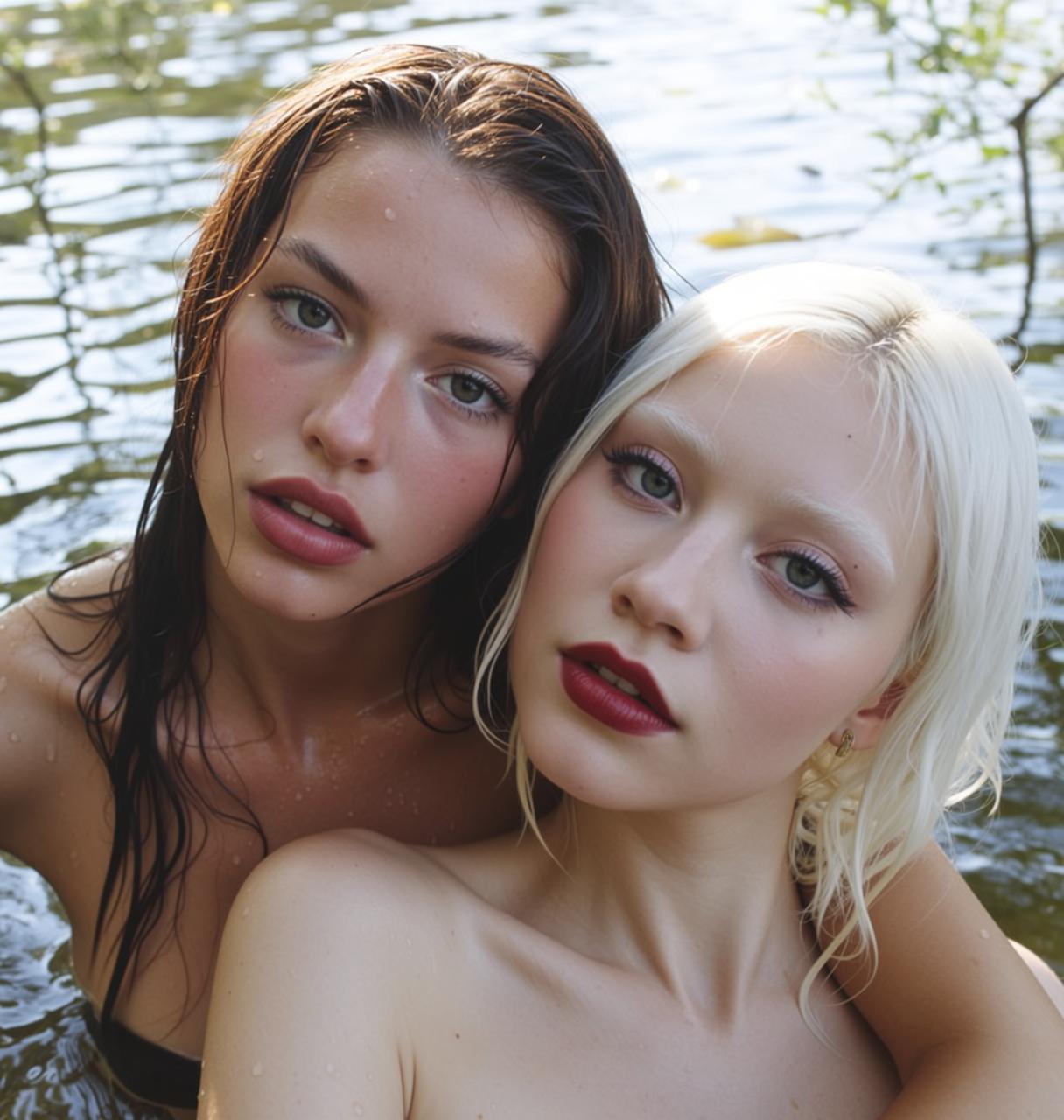 Black Bikini Top Pond Embrace reference photo