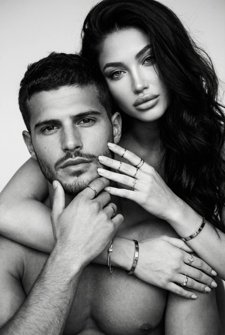 Woman Close Up Editorial Black White