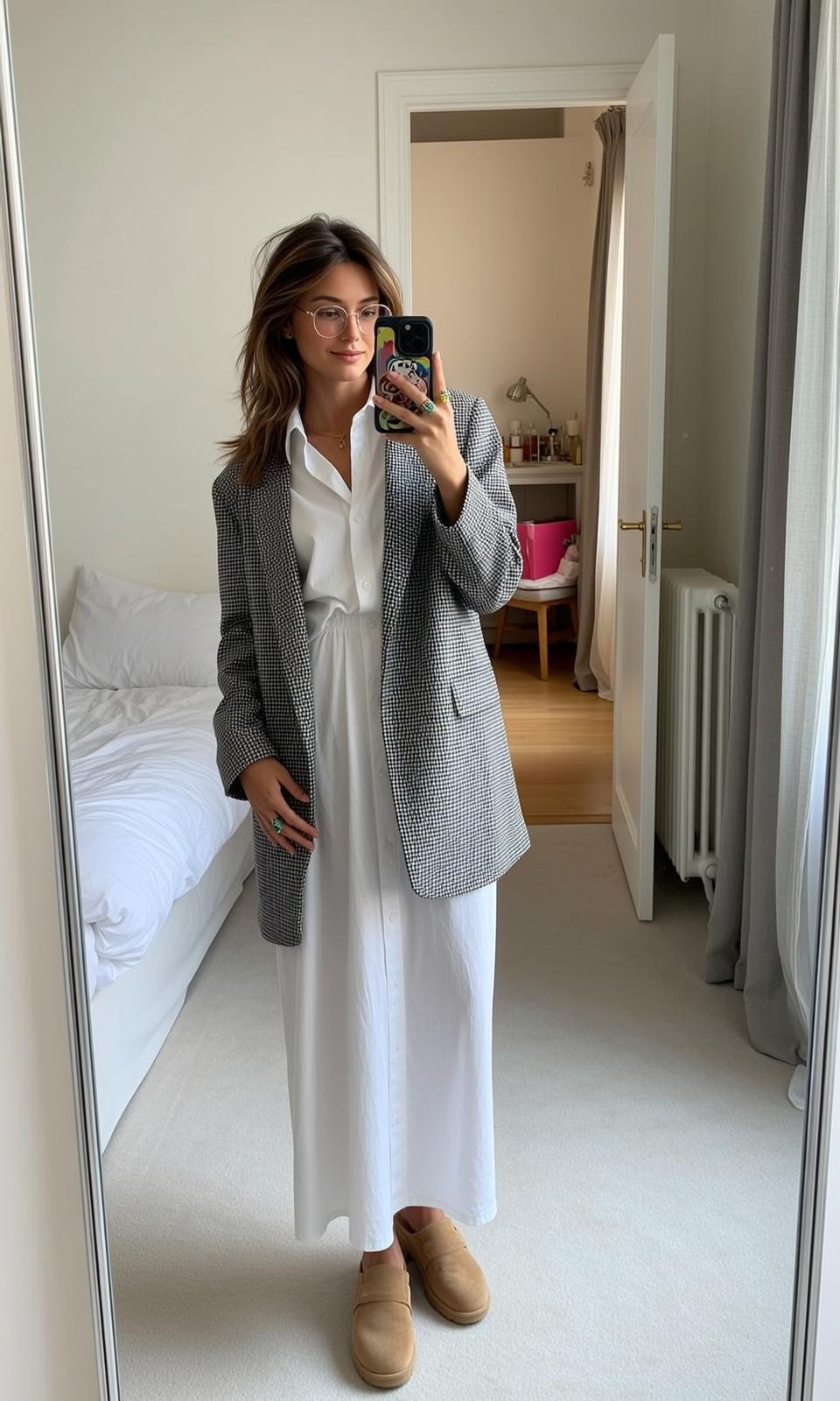 Casual Young Brown Wavy Shoulder-length Fair White reference photo