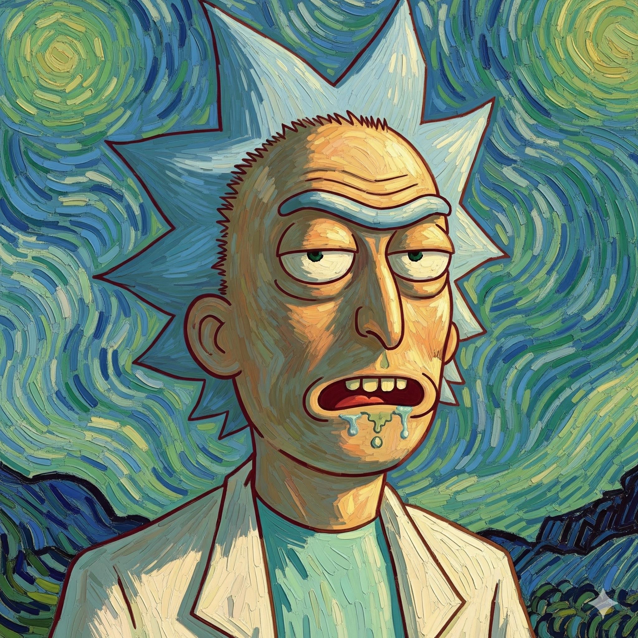 Famous Painting Character Blend Digital Illustration reference photo