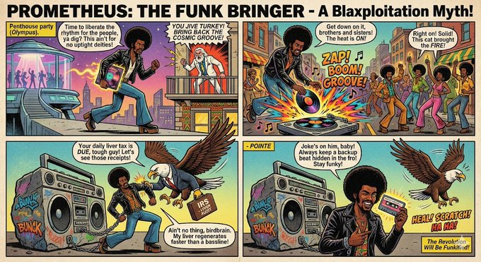 1970s Blaxploitation Comic Afro Dj Vinyl Record