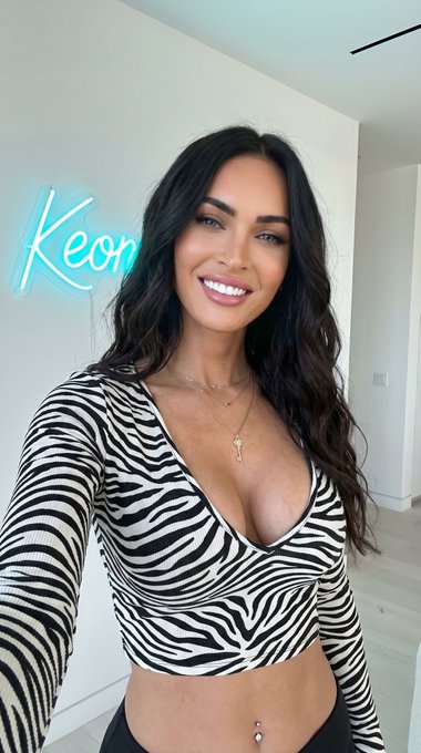 Zebra Crop Top Neon Sign