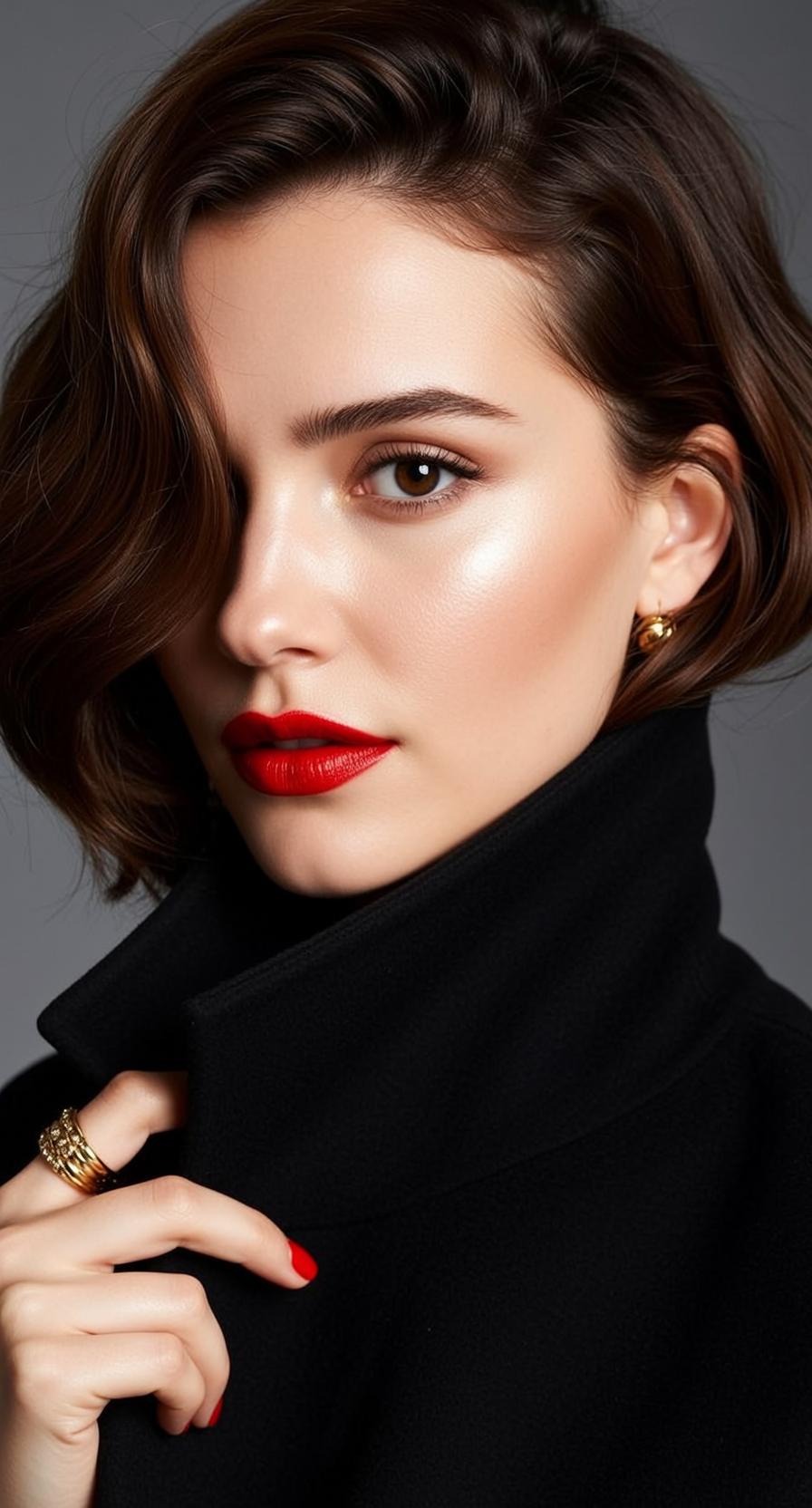 Luxury Young Dark Brown Wavy Shoulder-length Fair reference photo