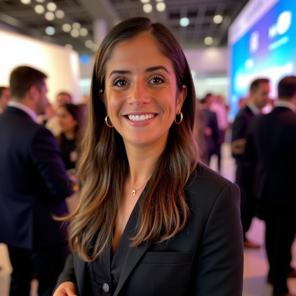 Professional Woman Networking At Business Conference reference photo