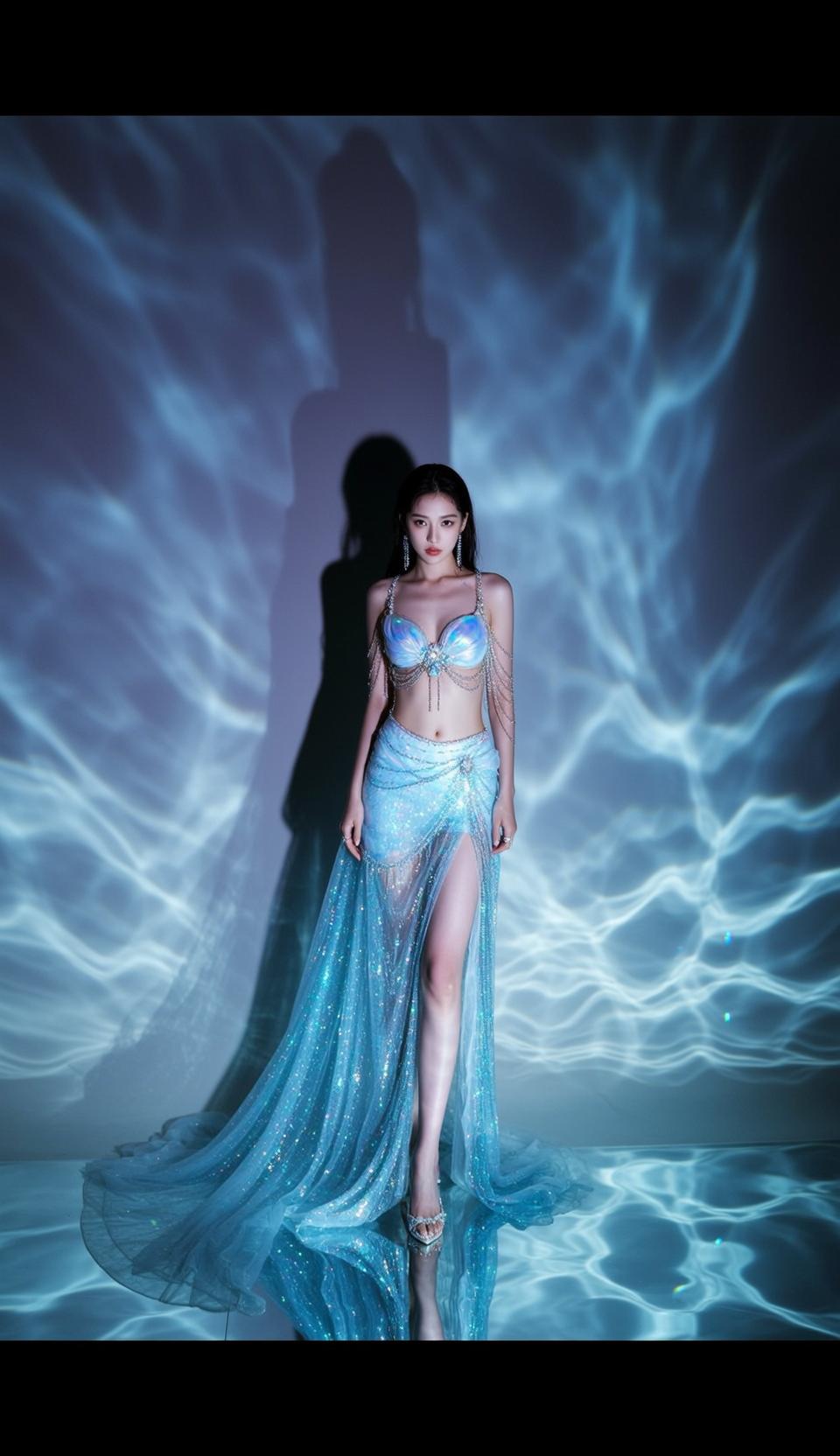 Iridescent Mermaid Water Portrait reference photo
