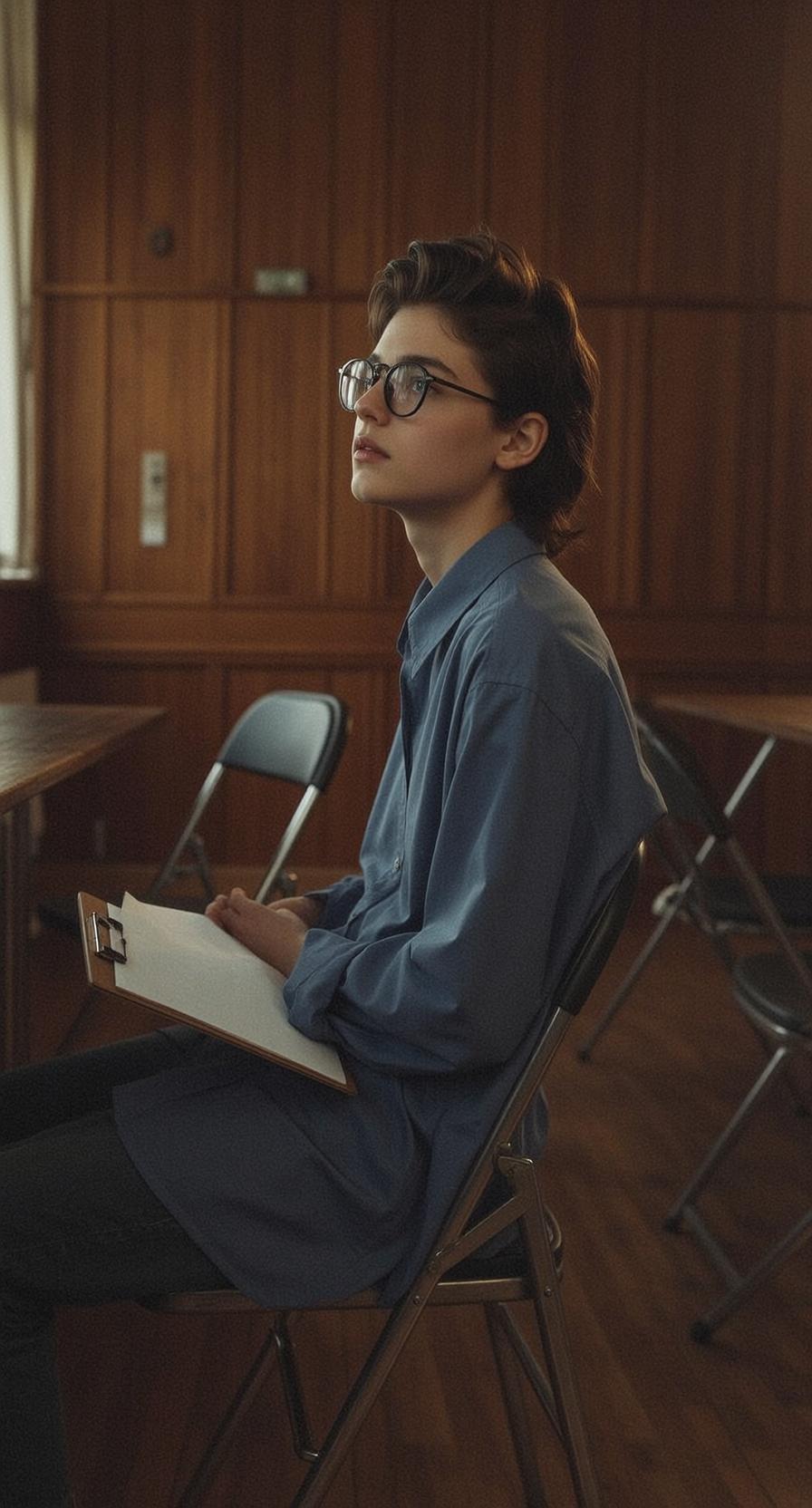 Explore Seated Folding Chair Turned Profile Left reference photo