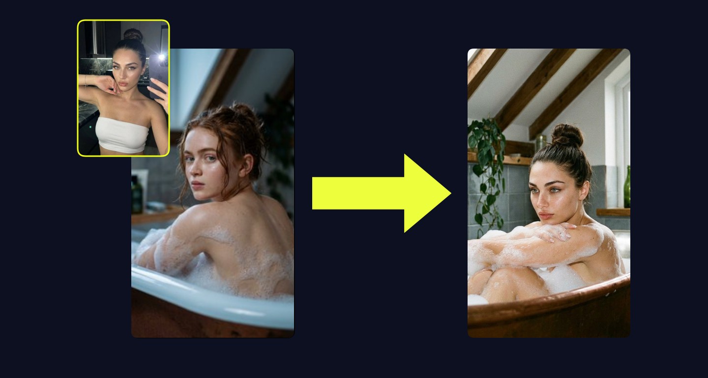 Lily remix walkthrough for Rustic Bathroom Soap Bubbles Woman Looking Back