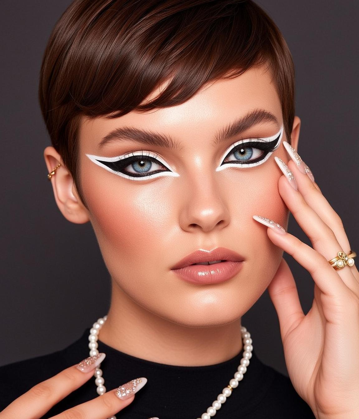 Makeup Posed Close-up Facing Slightly Left Her reference photo