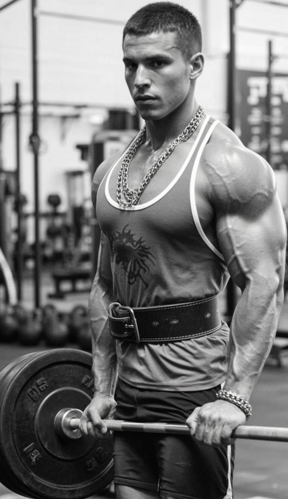 Barbell Lift Gym Portrait reference photo