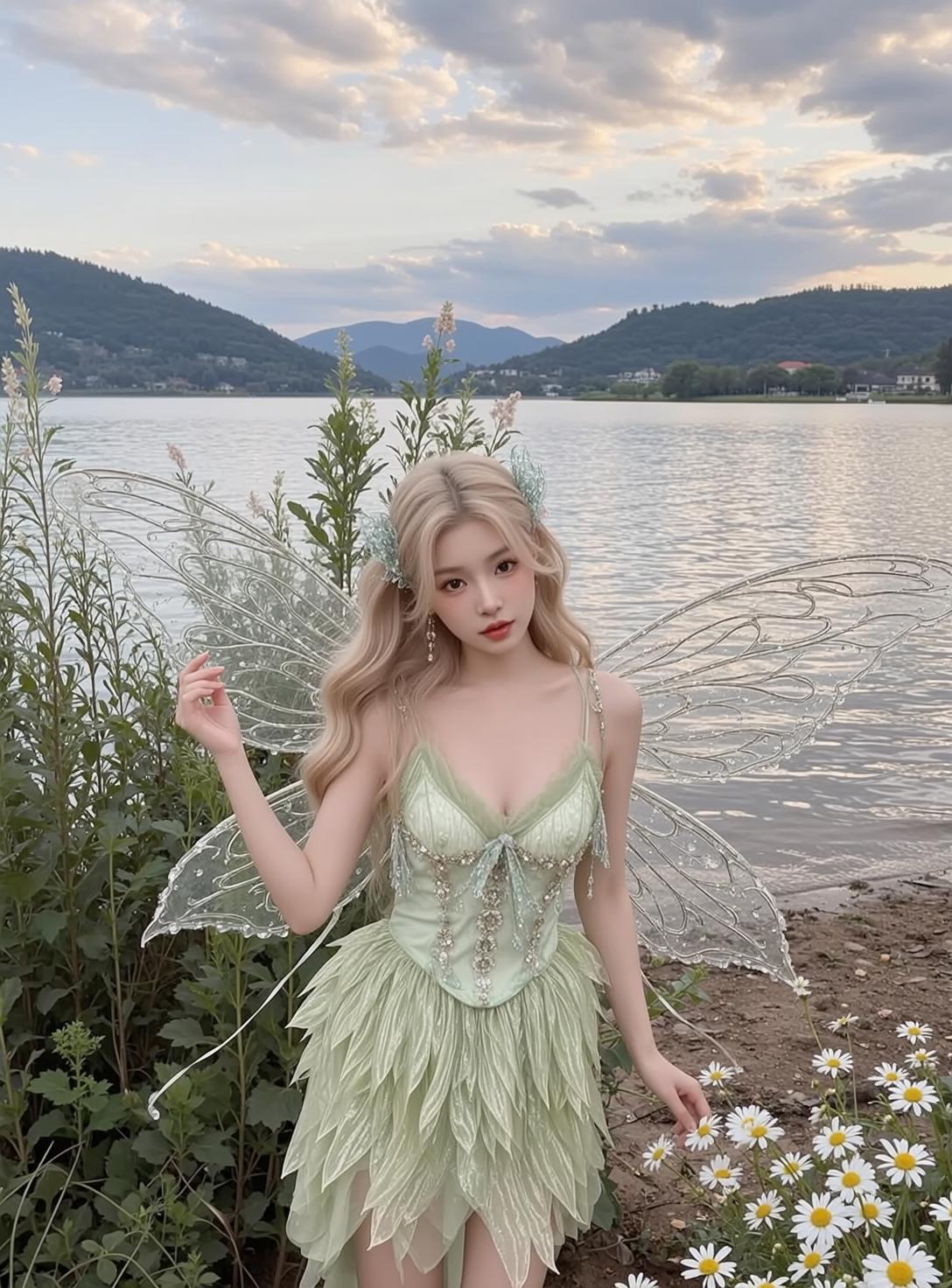Fairy Dress Lake Portrait reference photo