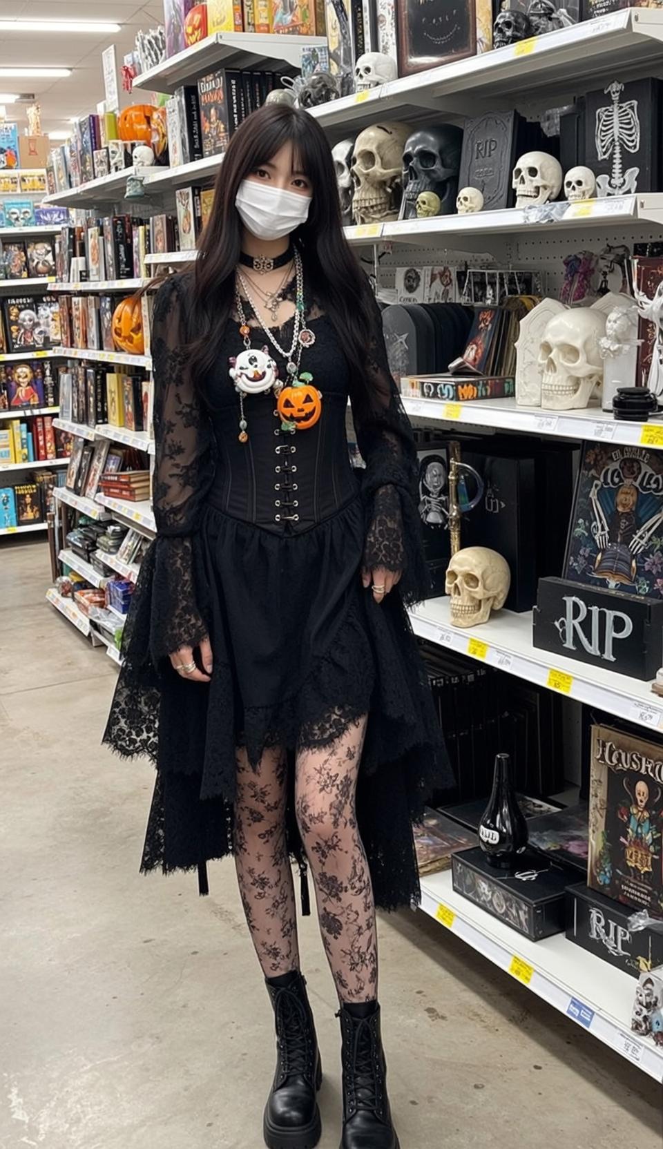 Black Lace Chain Top reference photo