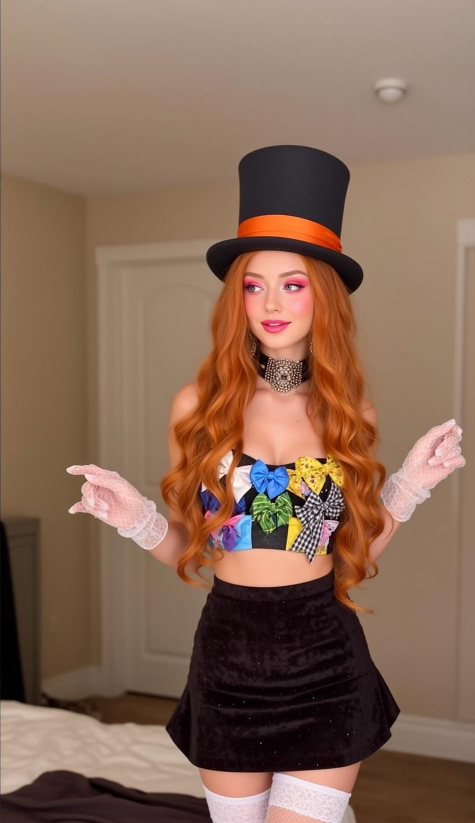 Patchwork Costume Bedroom Pose reference photo