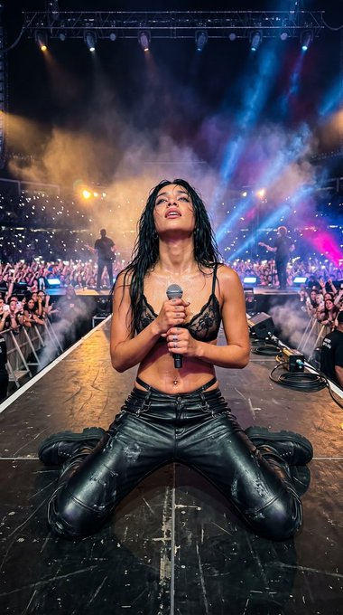 Gen Z Pop Icon Stage Performance Electric Fog