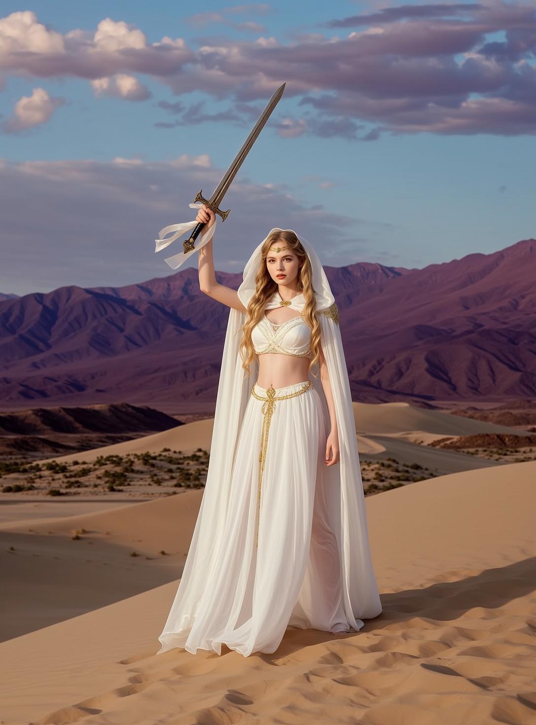 Ethereal Young Long Blonde Wavy Fair White reference photo