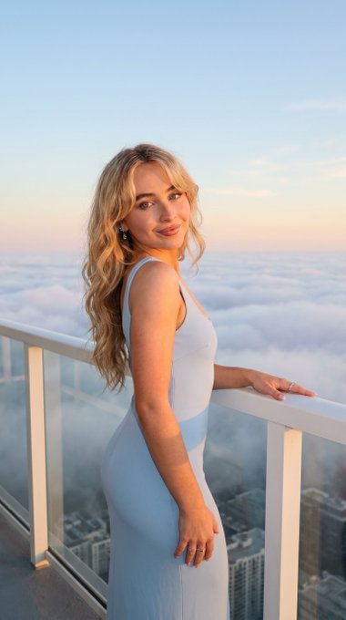 Rooftop Terrace Clouds Golden Hour Pose