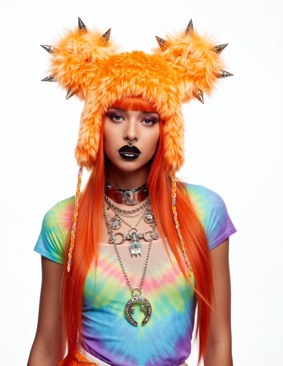 Tie Dye Hat Studio Portrait reference photo