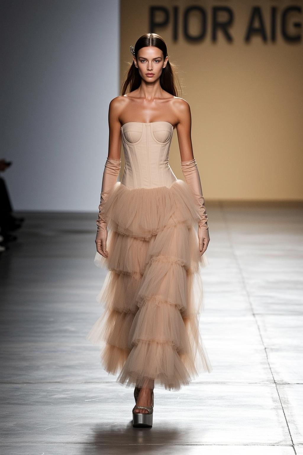 Corset Gown on Fashion Runway reference photo