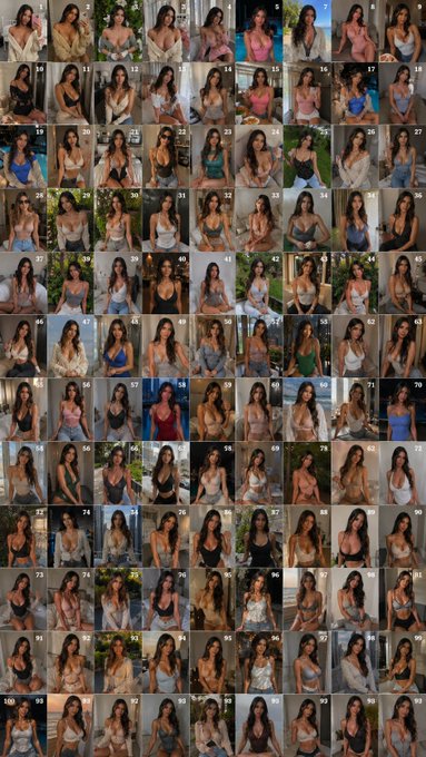 Lingerie And Casual Outfits 100 Portrait Grid