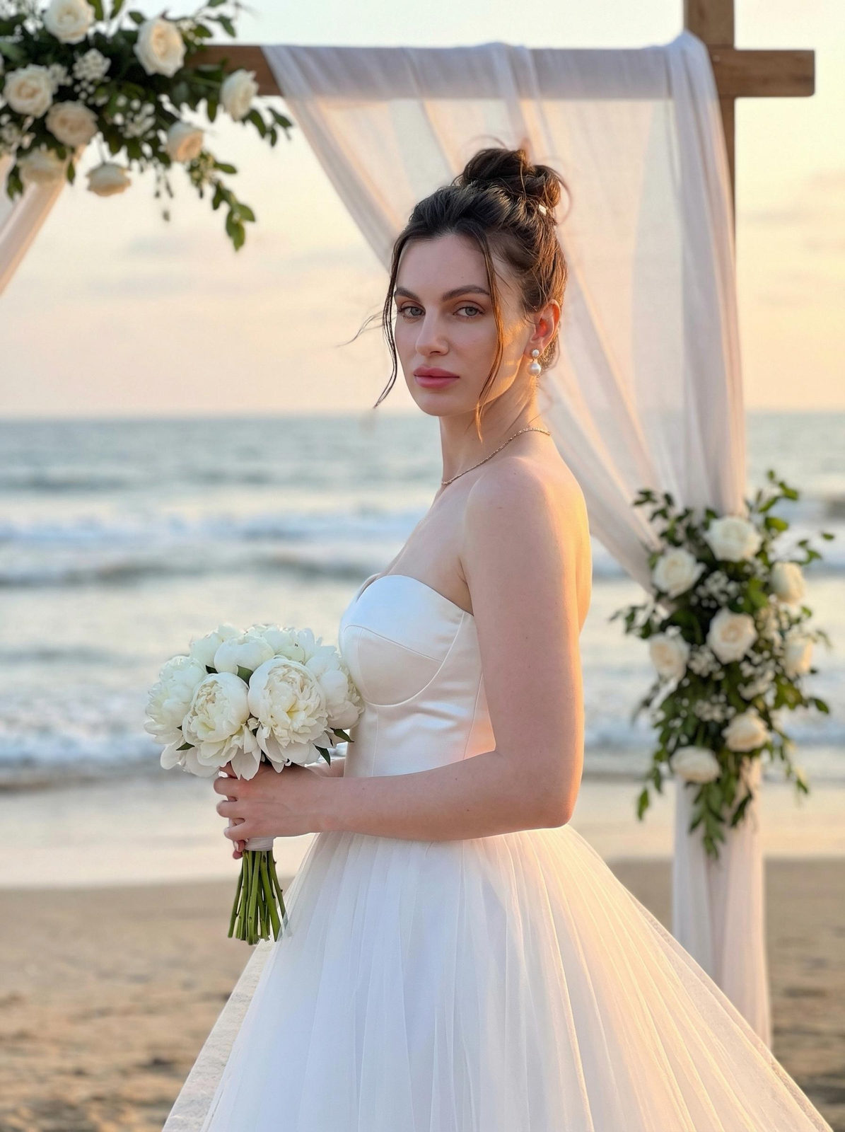 Beach Wedding Portrait Natural Light