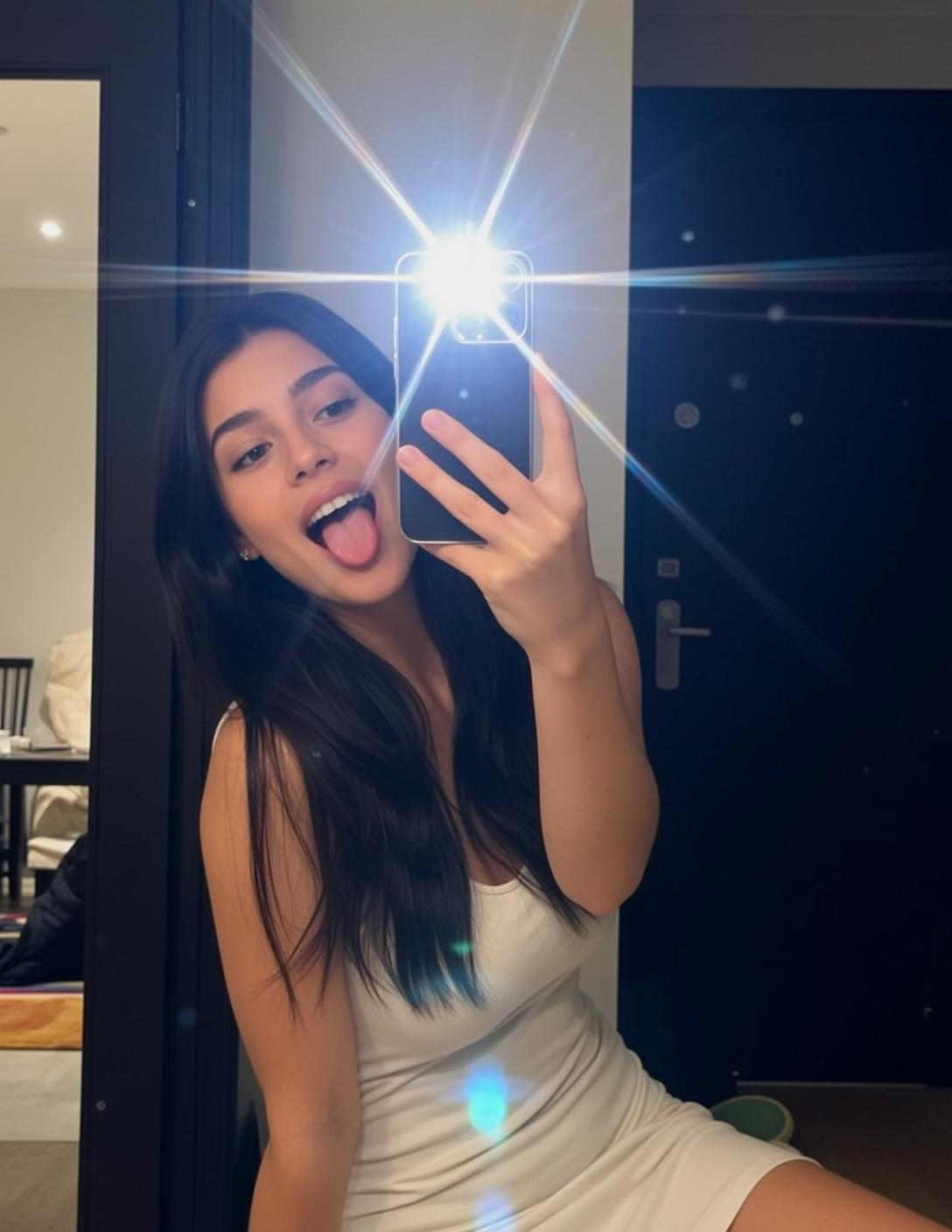 Explore Young Taking Mirror Selfie Holding Smartphone reference photo