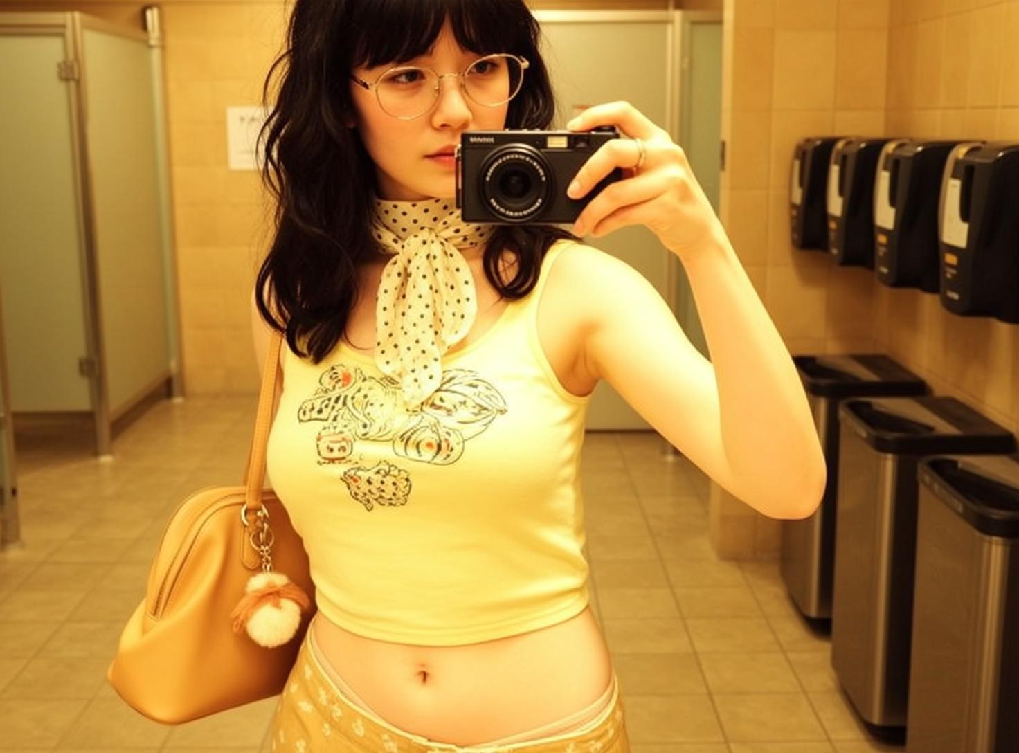 Y2k Young Black Wavy Fair Yellow Tank reference photo