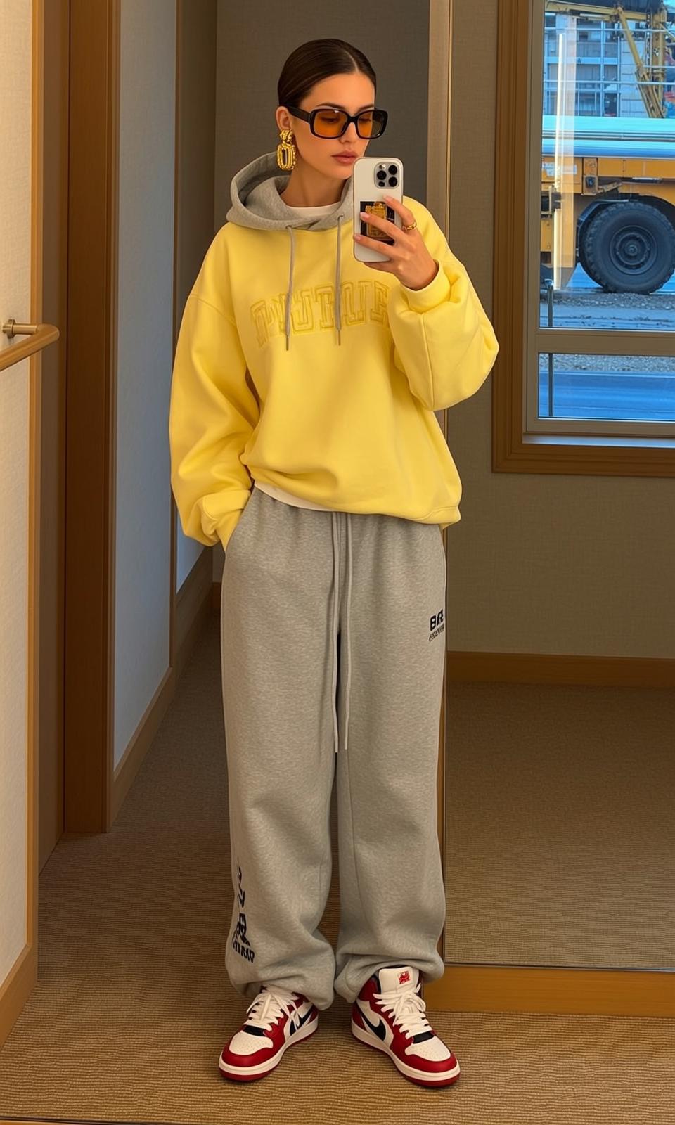 Oversized Hoodie Sweatpants Streetwear reference photo