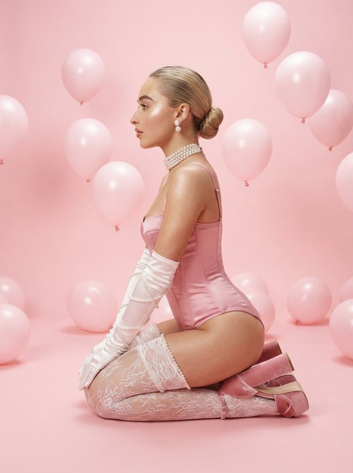 Pink Corset Satin Kneeling Studio Balloons