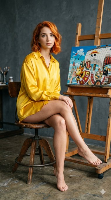 Anne Hathaway Studio Portrait Shiny Blue Satin Shirt