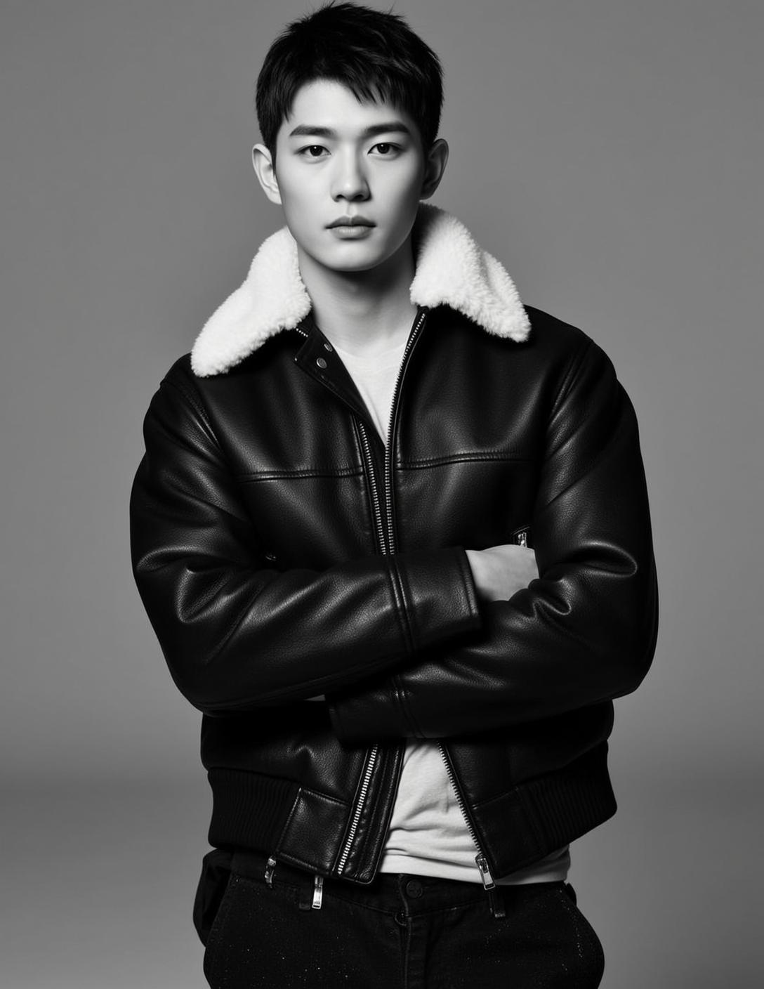 Young Asian Short Black Hair Pale Skin reference photo