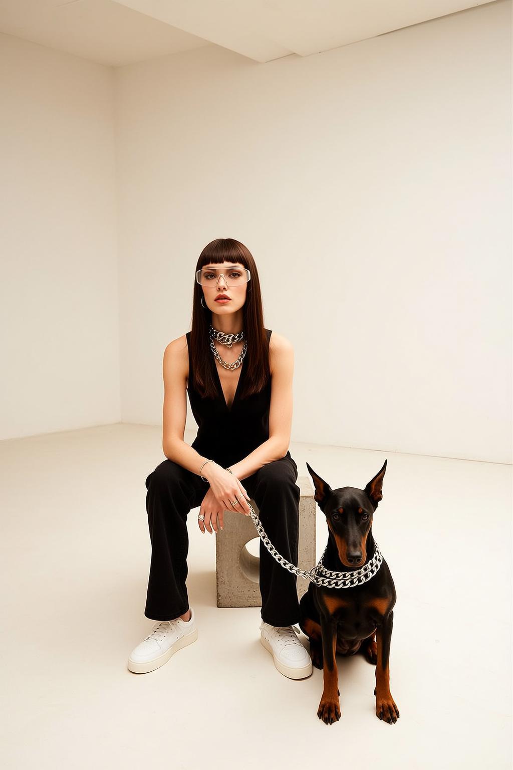 Black Jumpsuit Dog Leash reference photo