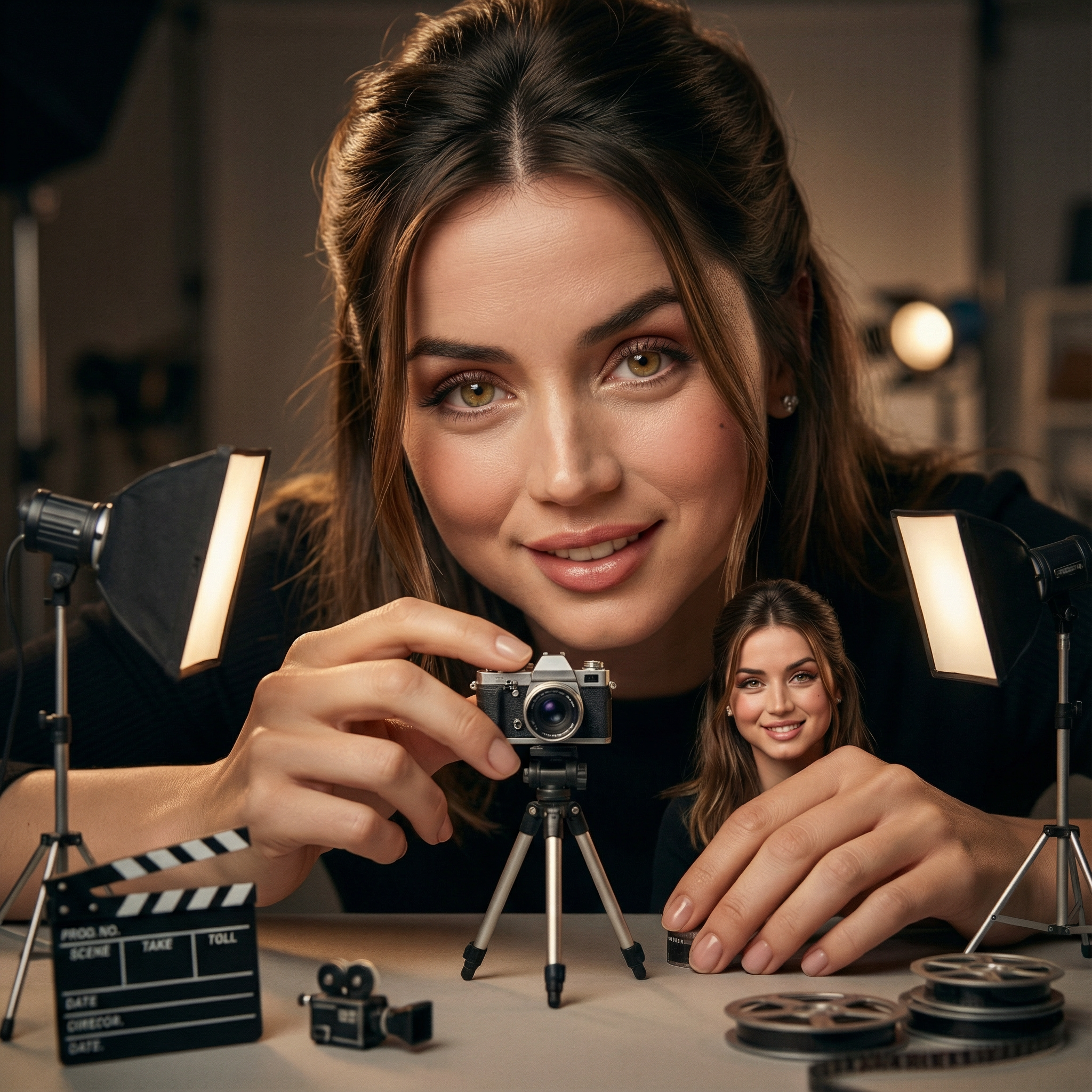 Realistic Woman Directs Tiny Self Studio