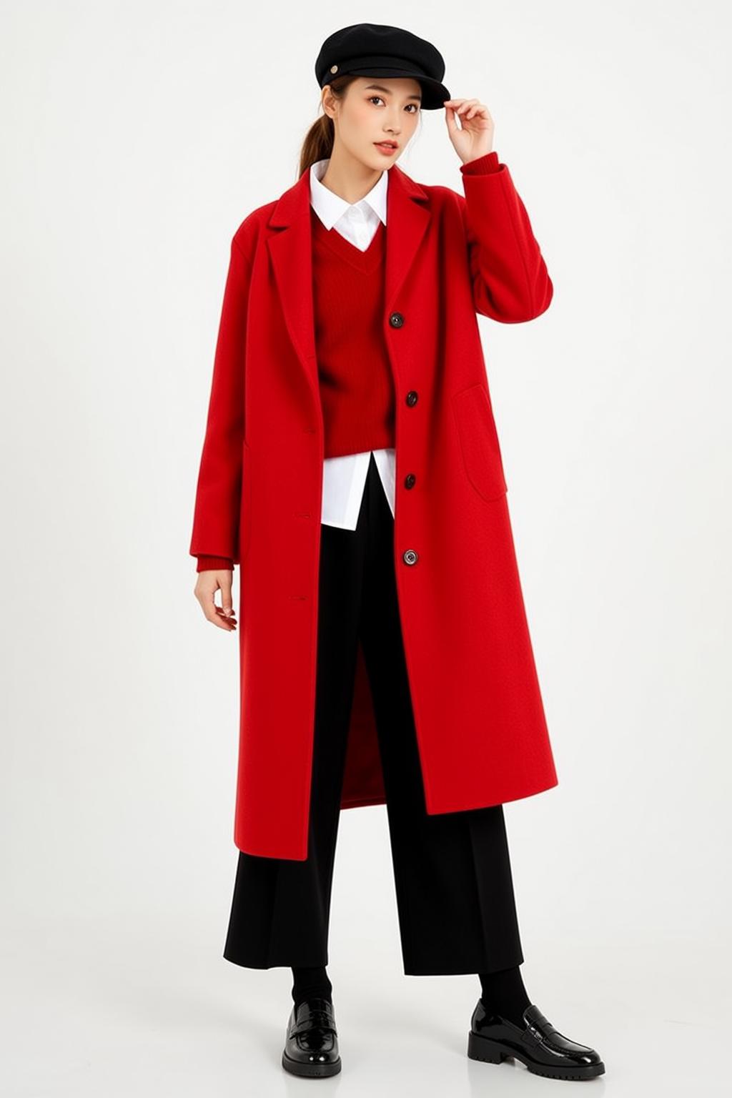 Red Sweater Shirt Portrait reference photo