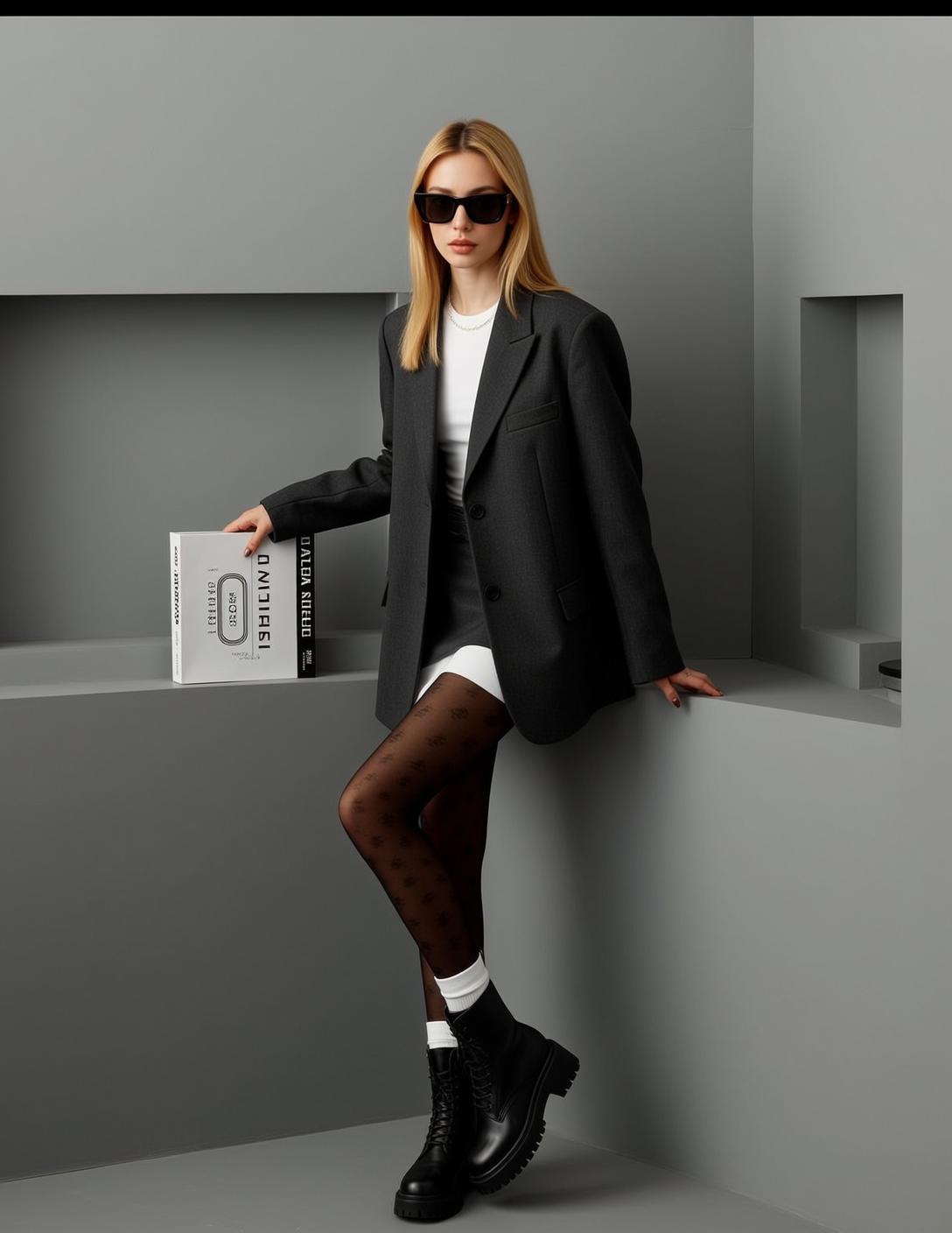 Blazer Mini Skirt Studio reference photo