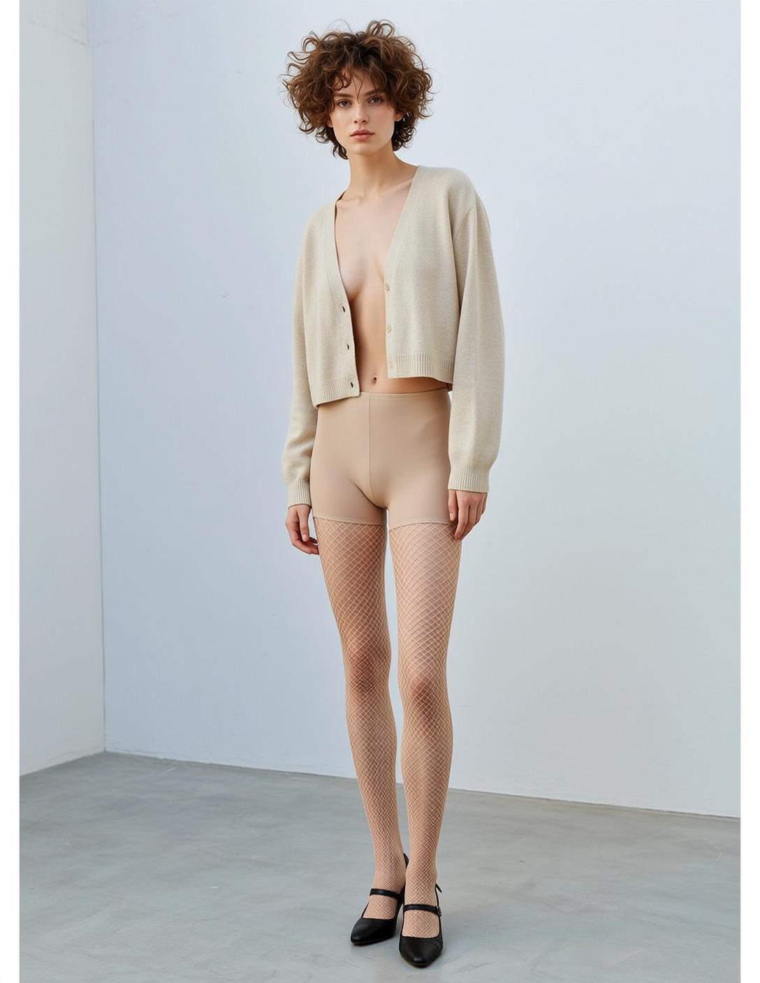 Balletcore Full-body Eye-level Captures Standing Minimalist Indoor reference photo
