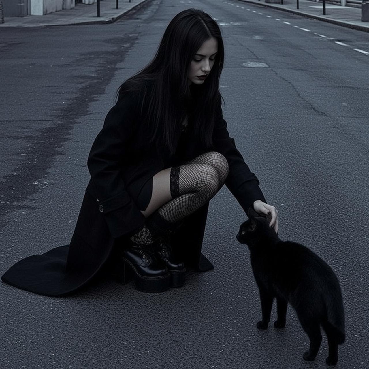 Cat Companion Empty Street reference photo