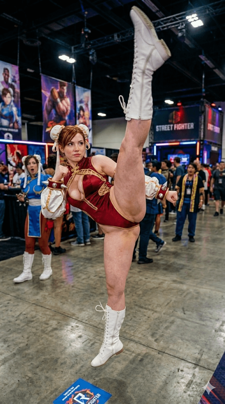 Realistic Qipao Cosplay Convention Portrait