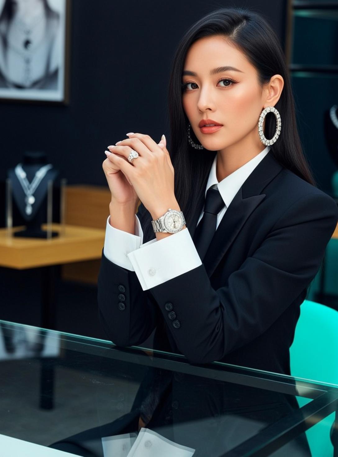 Jewelry Store Tuxedo Portrait reference photo