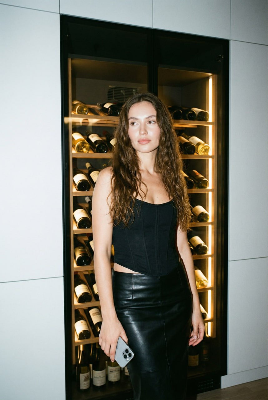 Realistic Y2k Wine Cabinet Portrait