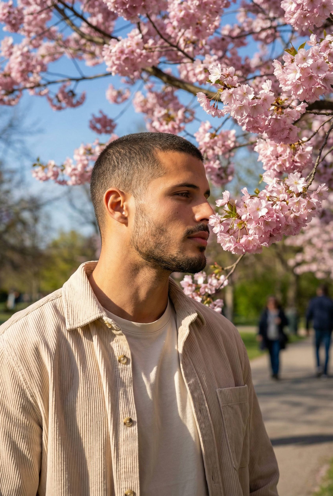 Smelling Cherry Blossoms Park