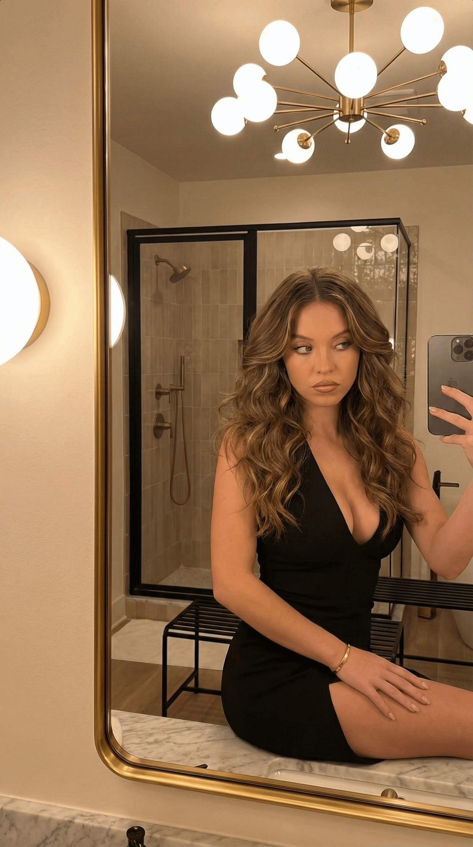 Luxury Bathroom Mirror Portrait Realistic