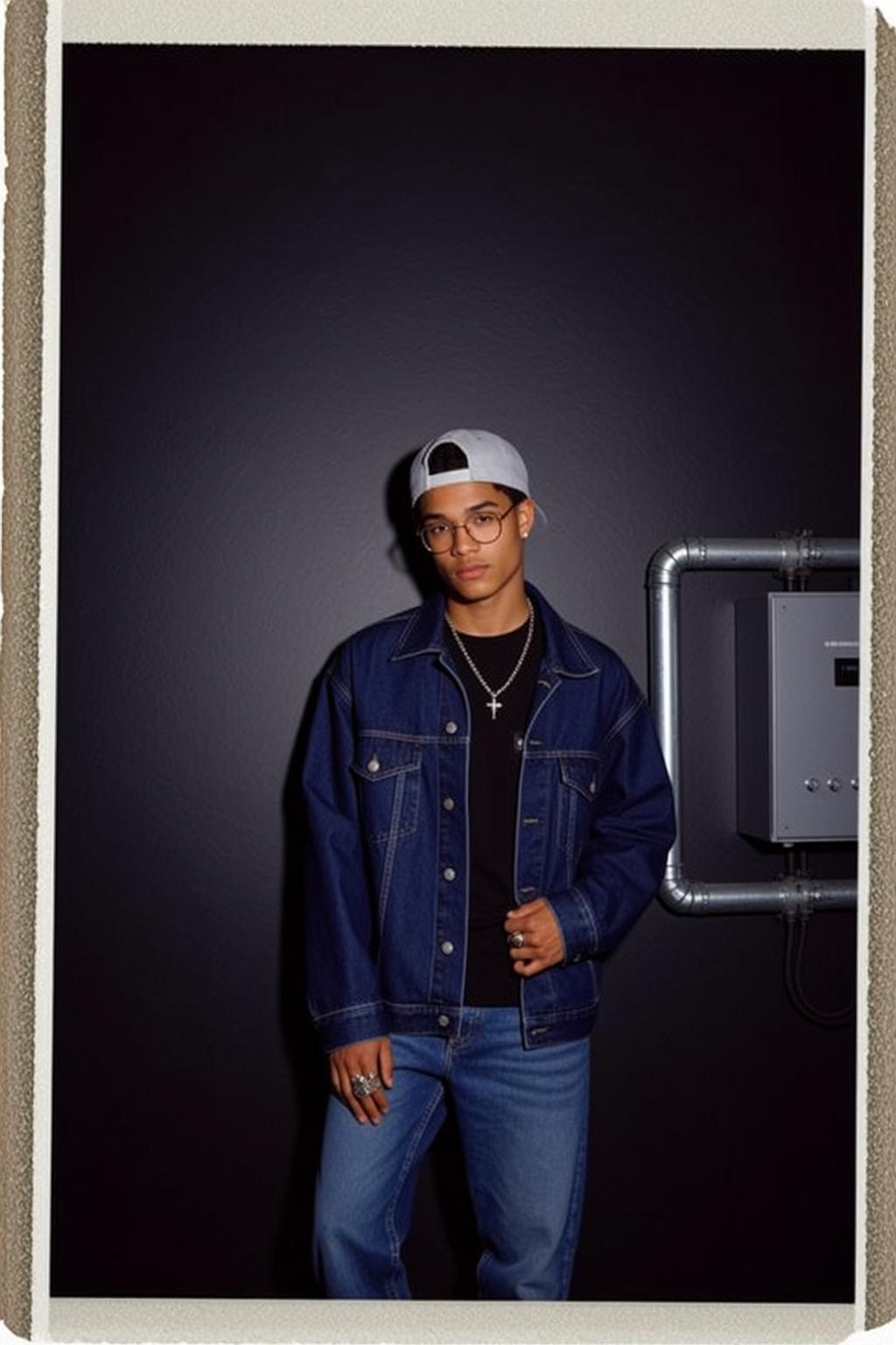 Denim Jacket Studio Portrait reference photo
