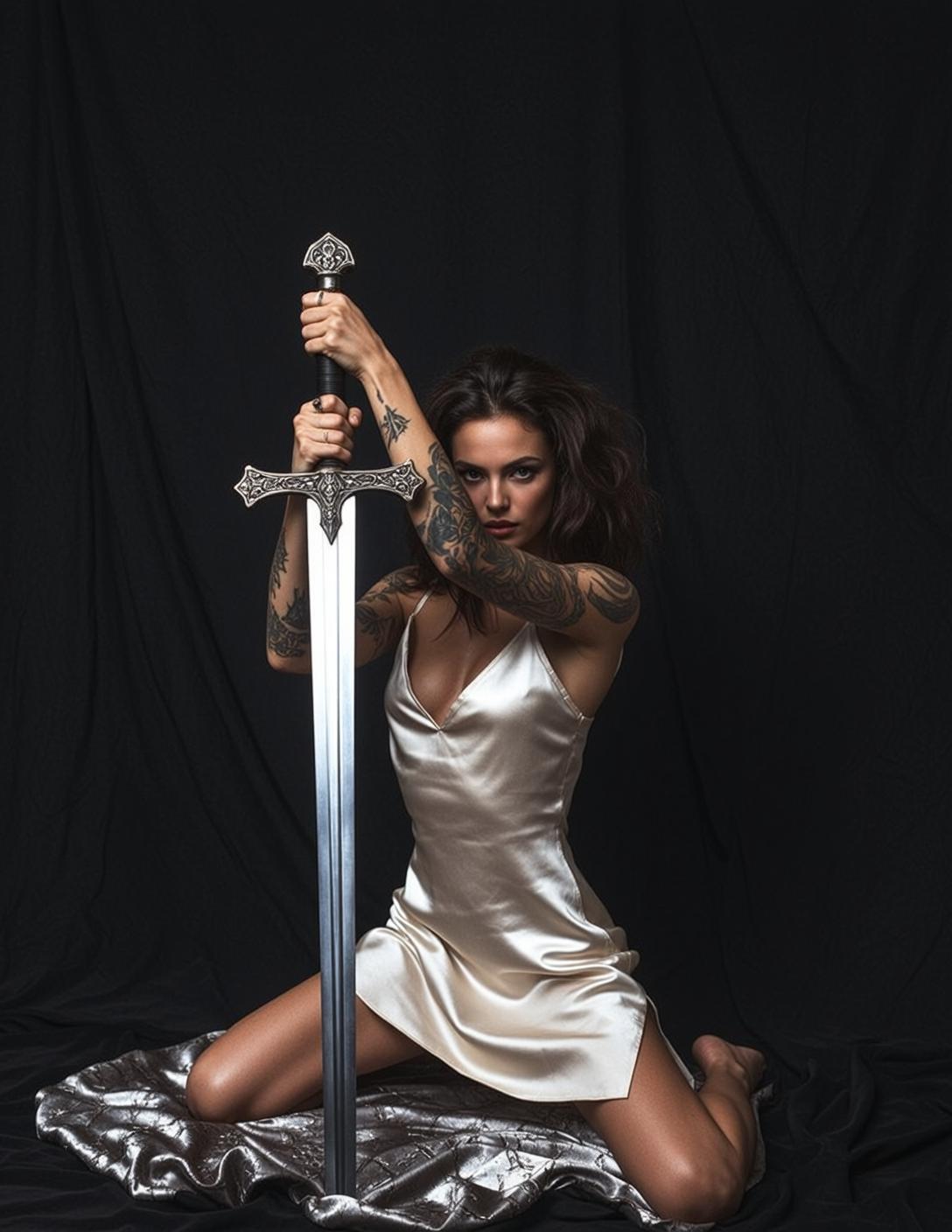Kneel Studio Portrait reference photo