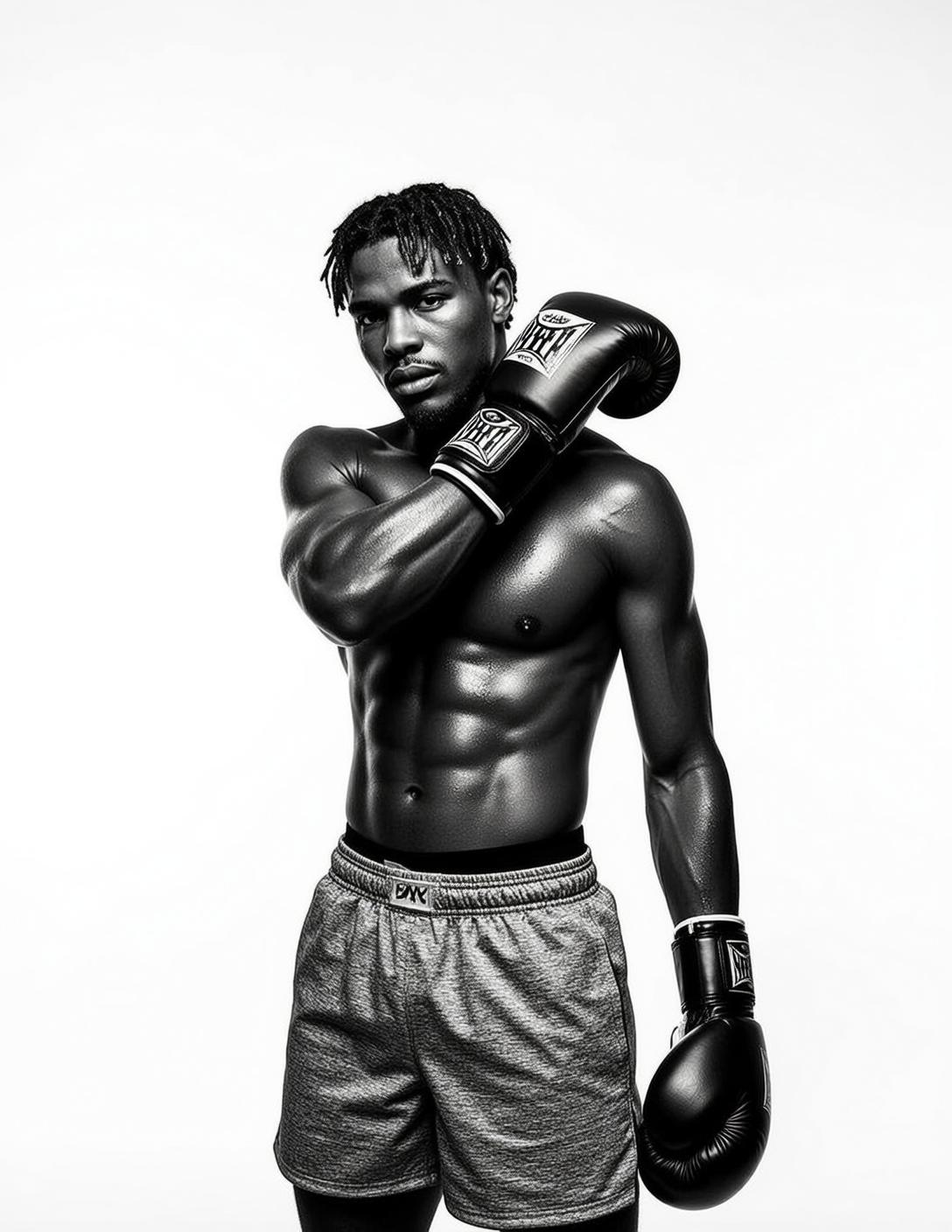 Boxer Gloves White Backdrop reference photo