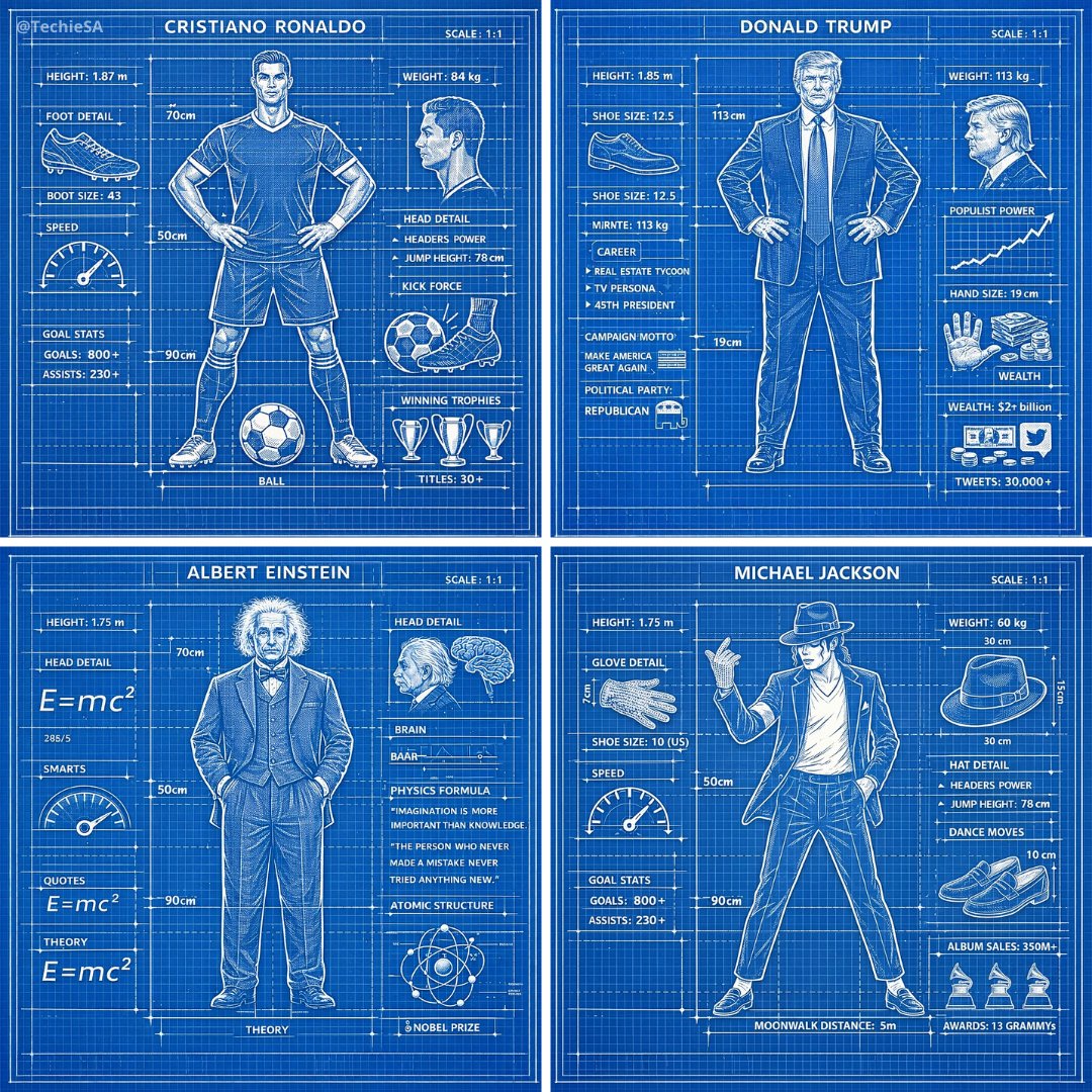 Character Blueprint Technical Illustration