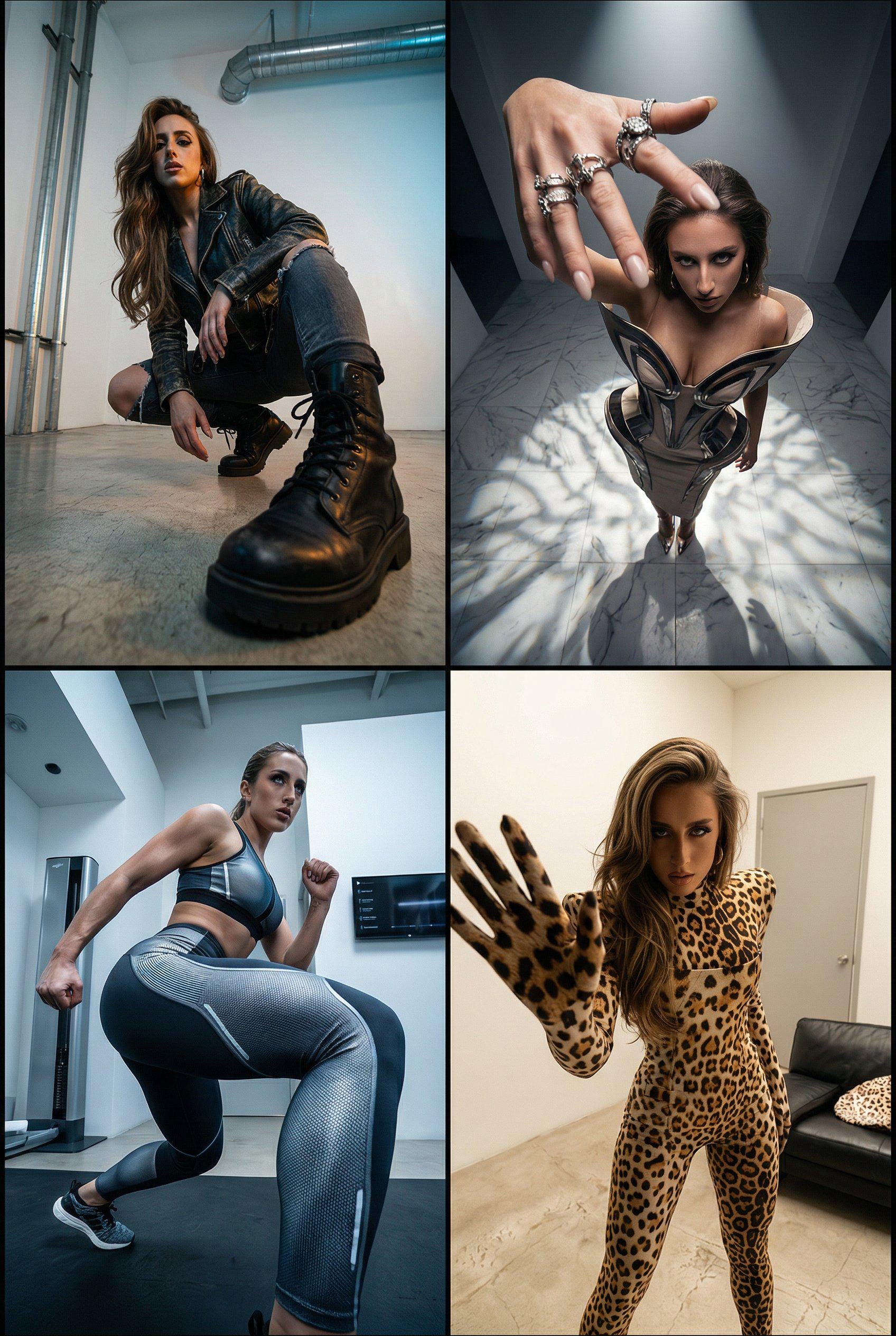 Dynamic character style in mid close-up wide-angle shot, showcasing dramatic pose and intricate details.