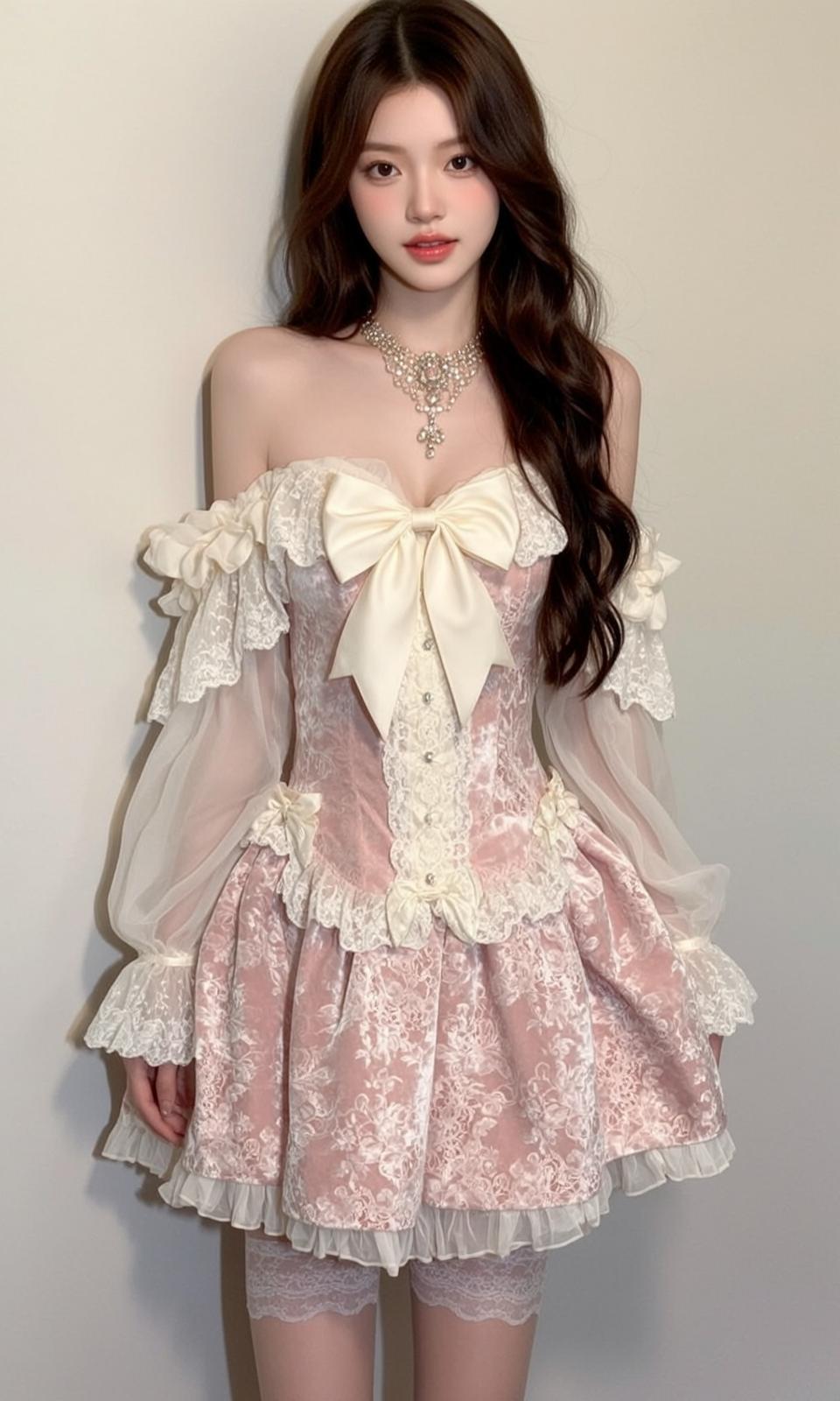 Pink Velvet Corset Studio Look reference photo