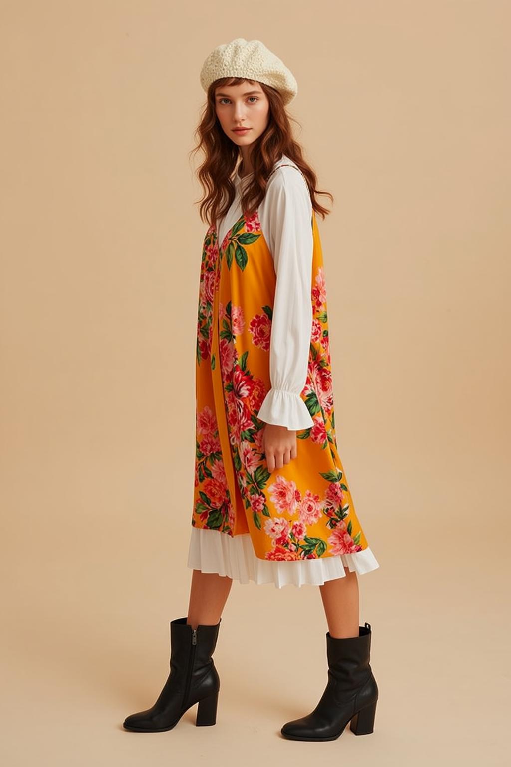 Orange Pinafore Studio Portrait reference photo