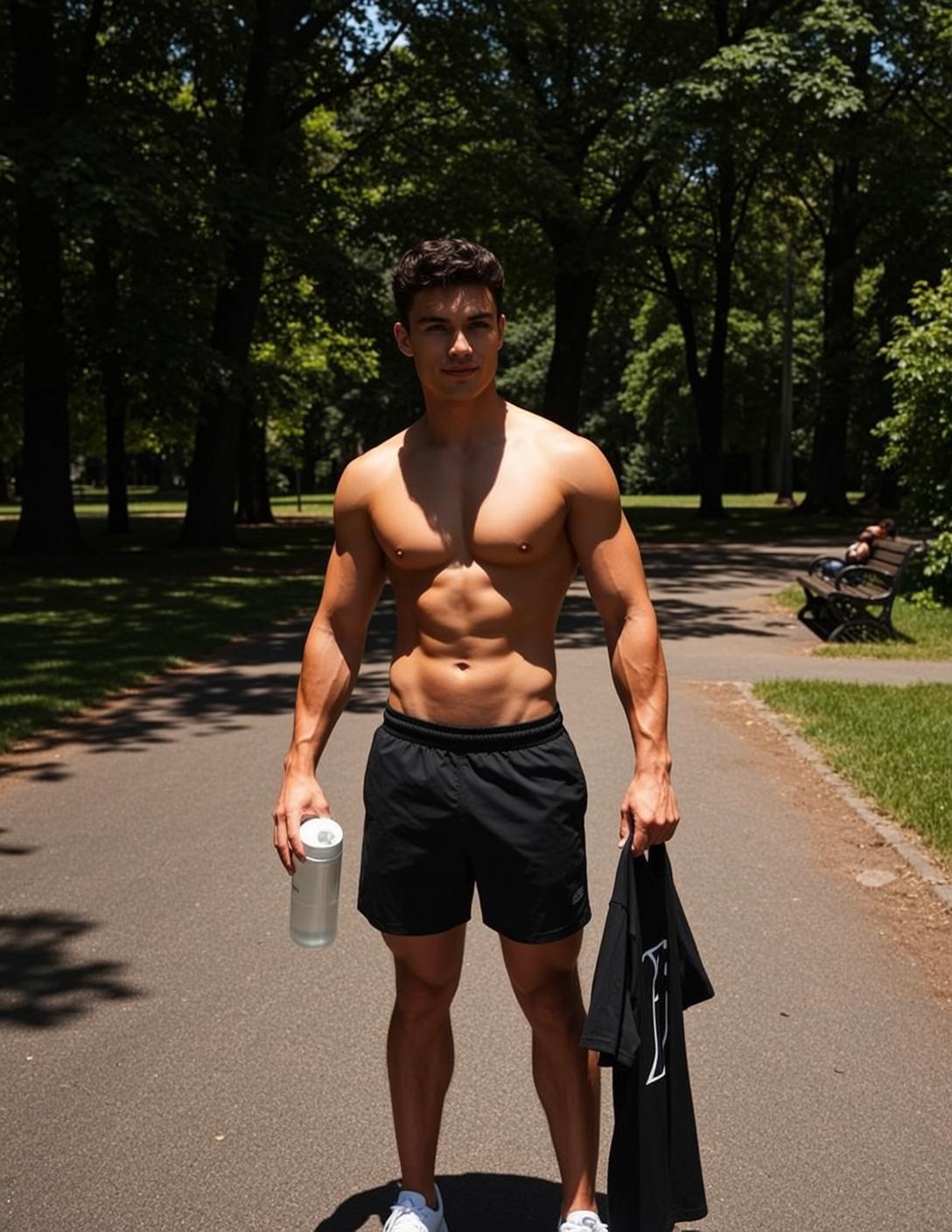 Park Water Bottle Portrait reference photo