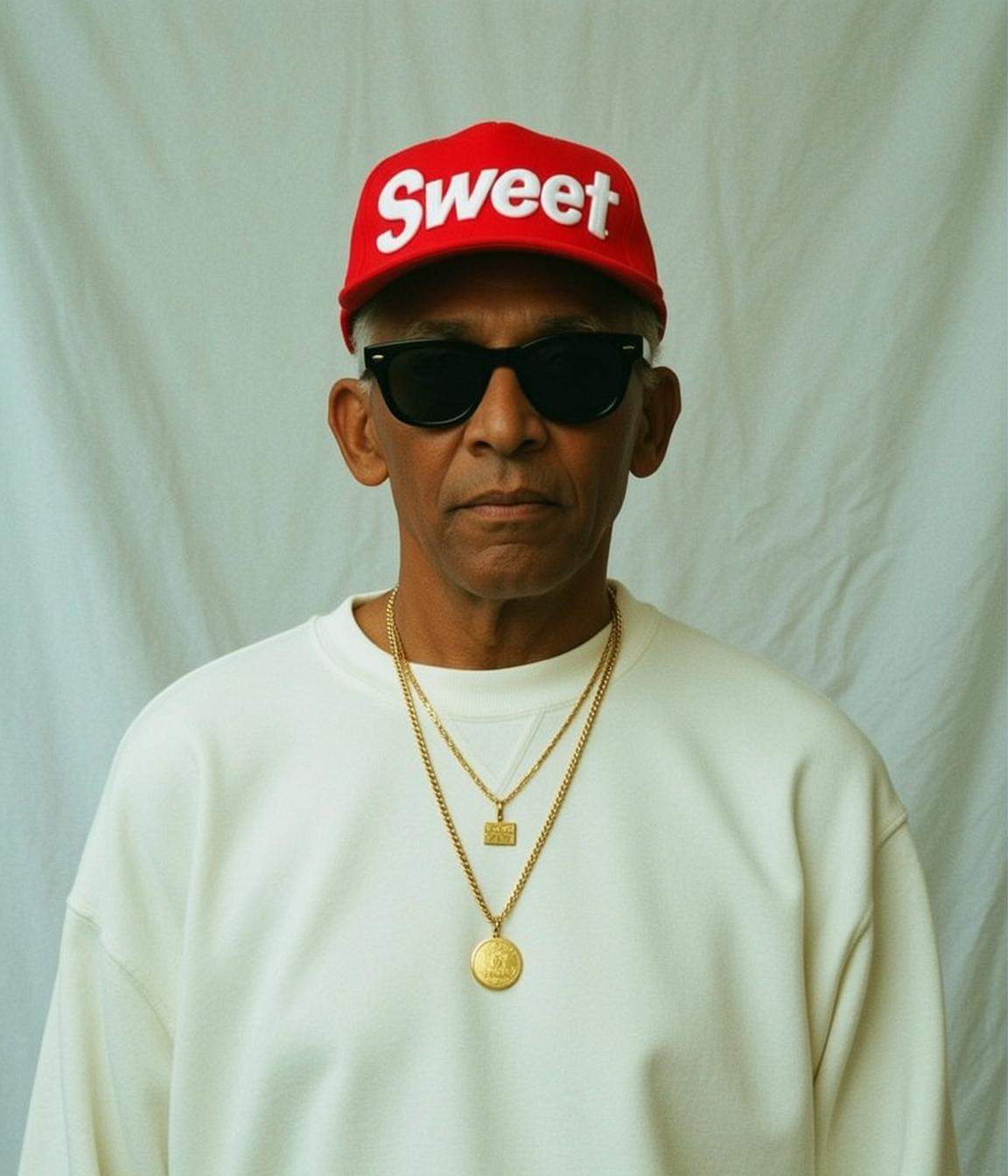White Crewneck Studio Portrait reference photo