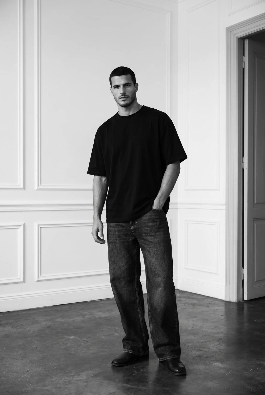 Minimalist Interior Black White Cinematic Fashion